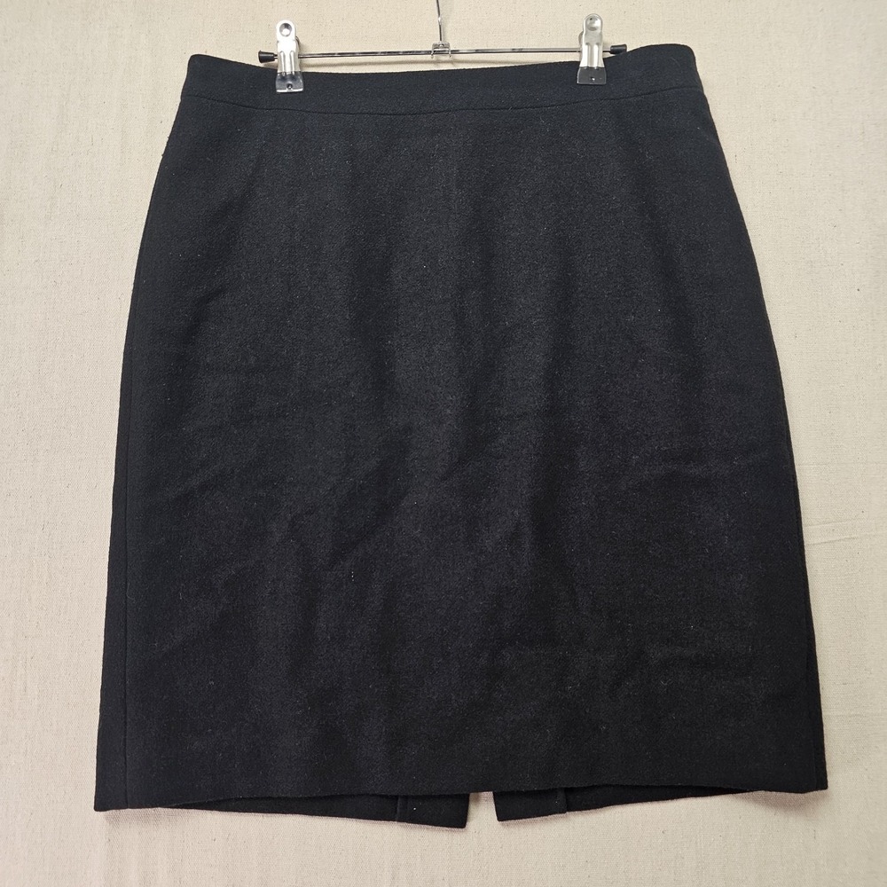 J.Crew‎ The Pencil Skirt Womens Size 10 Black Wool Blend Business Casual Church